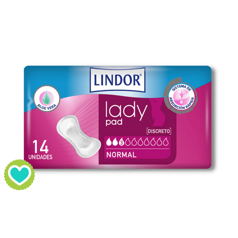 Image of Lindor Lady Pad 3 Gotas Normal 14 Unidades