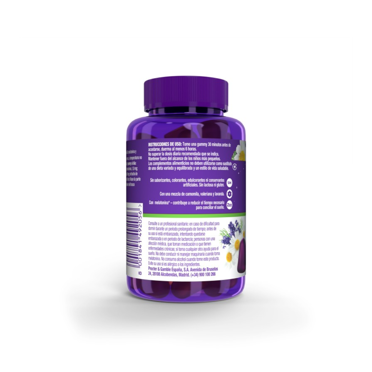 Vicks ZzzQuil Natura Melatonina Frutos del Bosque 60 Unidades