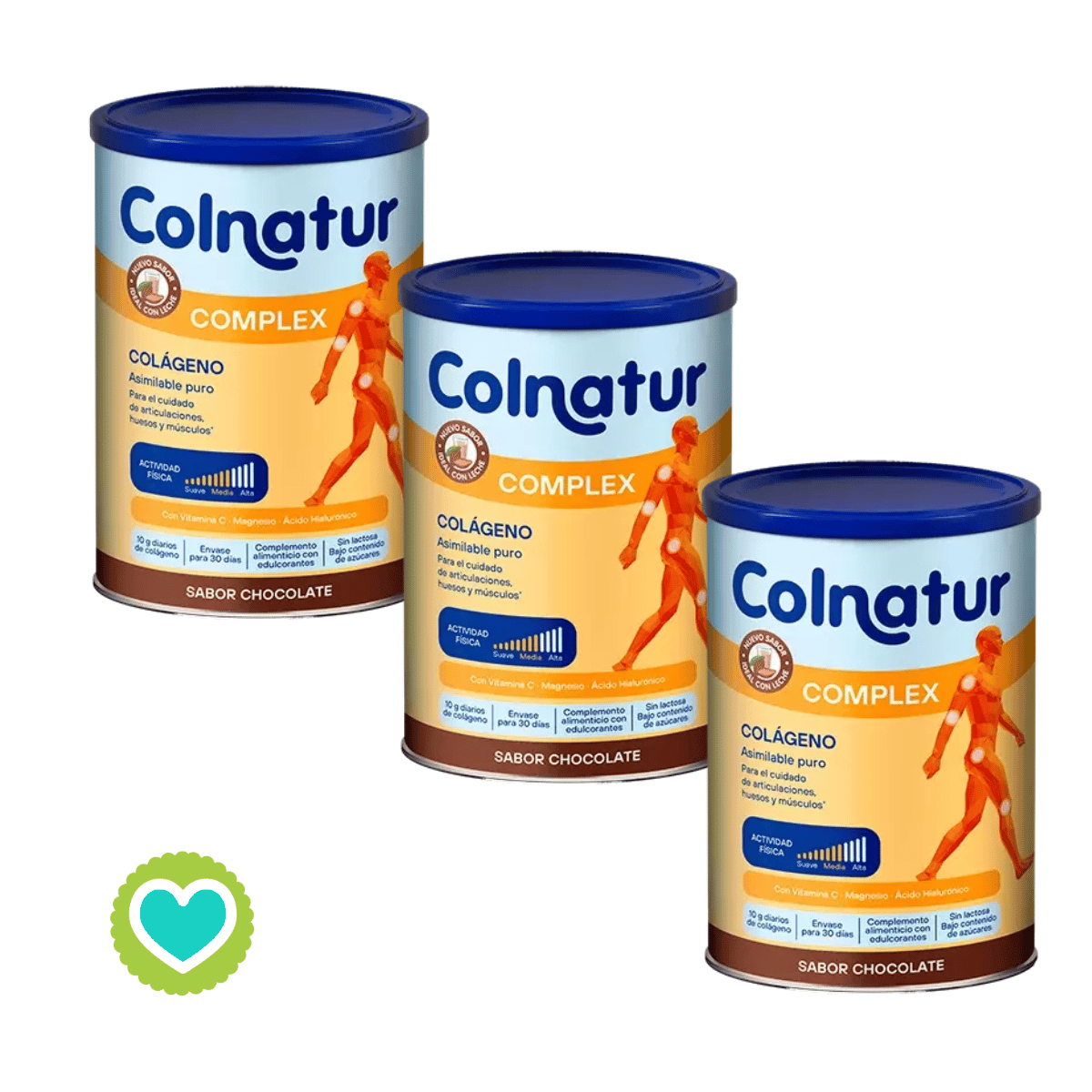 Colnatur Complex Colágeno Pack 3x420gr. Sabor Chocolate.