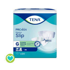 Tena Pañal Slip Elástico Grande Super Noche 80 uds