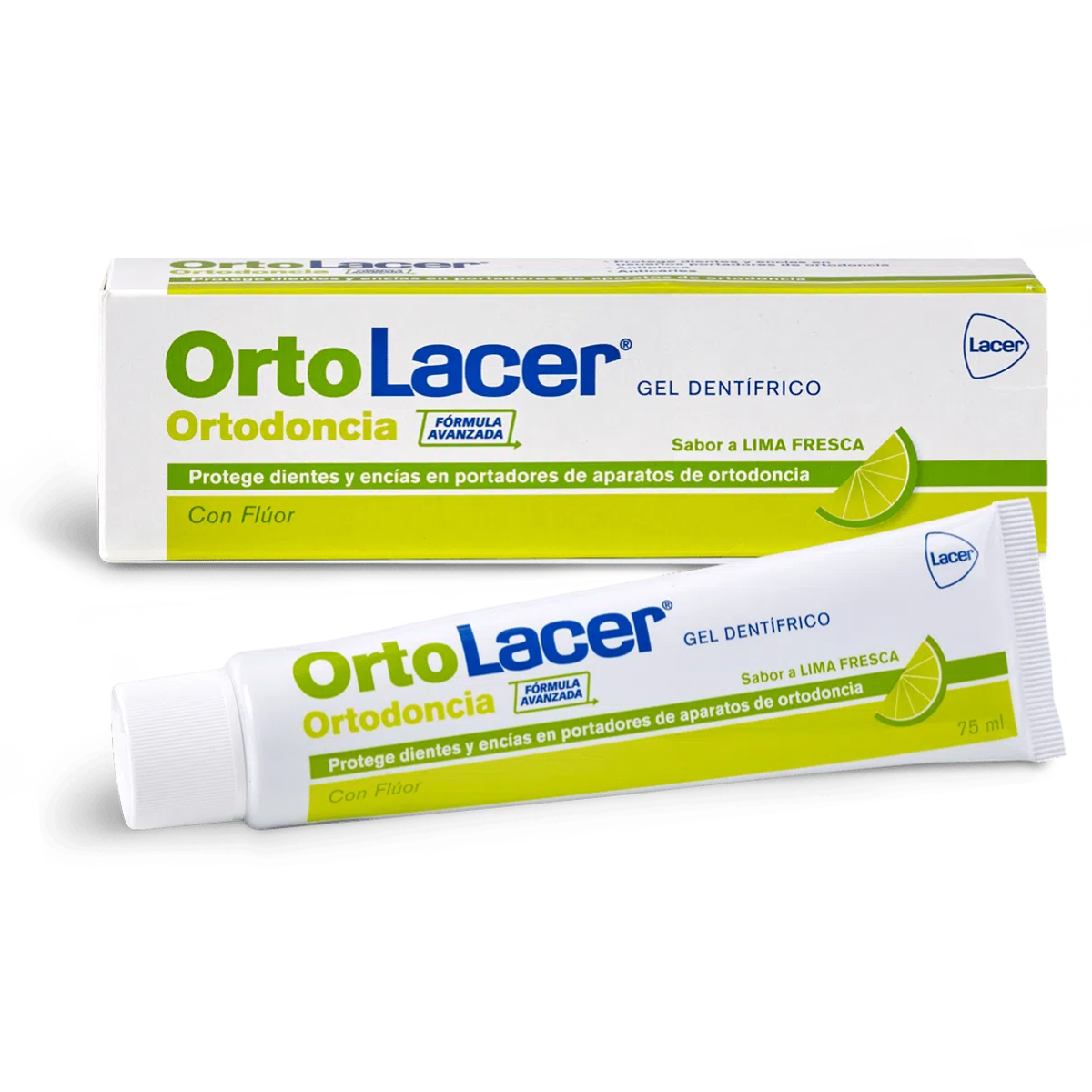 Ortolacer Gel Dentífrico Lima Fresca 75 ml.