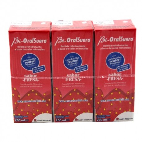 Bi-OralSuero Fresa 3x200ml