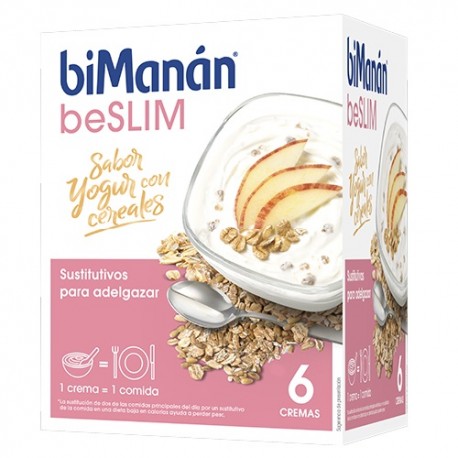 BiManán BeSlim Crema Yogurt con Cereales 6 Sobres