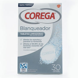 Corega Blanqueador Tabletas Limpiadoras 30uds