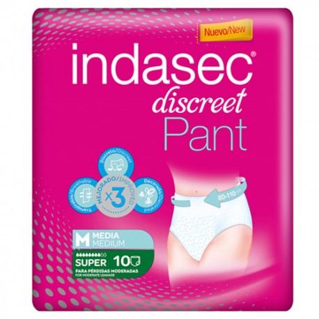 Indasec Pant Super Talla Media 10uds