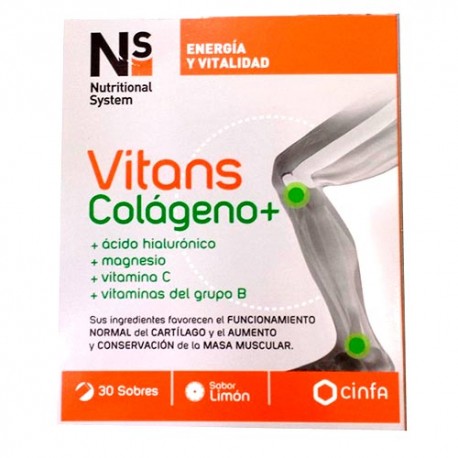 NS Vitans Colageno + 30 Sobres Sabor Limón