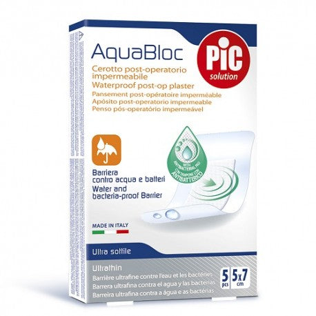 PIC Aquabloc Post Operatorio Antibacteriano 5x7cm