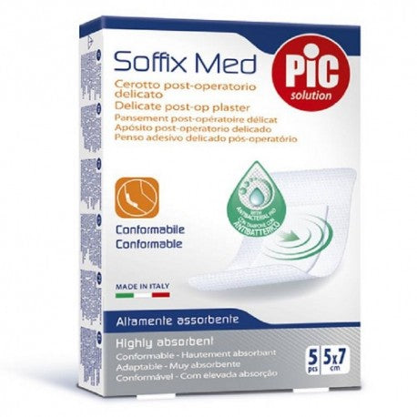 PIC Soffix Med Parche Post Operatorio Antibacteriano 5x7cm