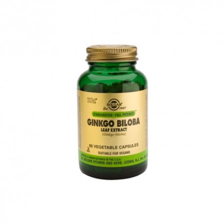 Solgar Gingkgo Biloba 60 Cápsulas.