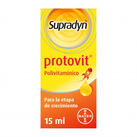 Supradyn Protovit Vitaminas Minerales Crecimiento Niños Gotas Frasco 15ml