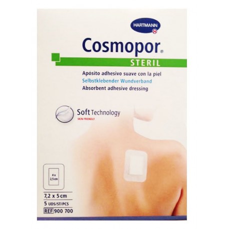 Cosmopor Steril Apósito Adhesivo 7,2x5cm 5 uds.