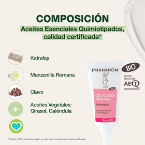 Pranarom Gel Accesos Dentales Gel Gingival BIO 15 ml