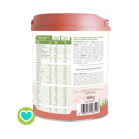 Image of BabyBio Caprea 1 Leche de Cabra de Inicio 0-6m Bio 800gr