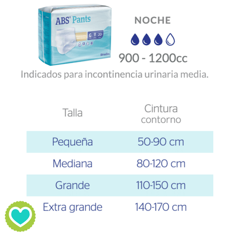 Image of ABS Pants Noche Talla Extra Grande 80 Unidades