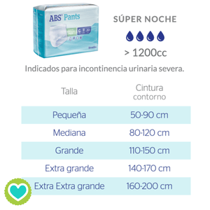 ABS Pants Super Noche Talla Grande 80 Unidades