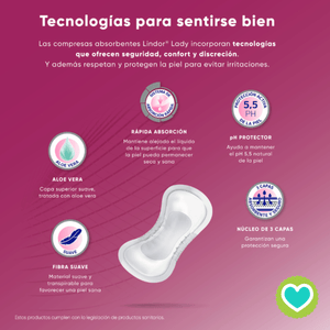 Lindor Lady Pad 3 Gotas Normal 14 Unidades