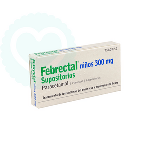 Febrectal Infantil 300mg 6 supositorios