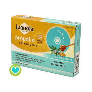 JUANOLA Própolis Sabor Eucalipto 24 Pastillas de Goma