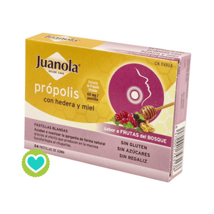 Juanola Própolis Hedera Sabor Frutas del Bosque 24 Pastillas de Goma