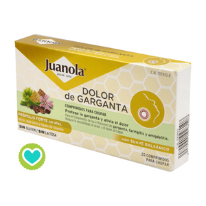 Juanola Dolor de Garganta Própolis Forte 20 Comprimidos Para Chupar