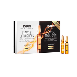 Pack Isdin Isdinceutics Flavo-C Ultraglican 10 ampollas + Flavo-C Melatonin Noche 10 ampollas