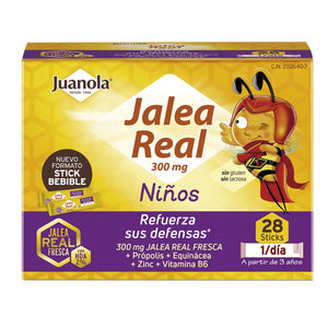 JUANOLA Jalea Real Niños 28 Sticks Bebibles Unidosis
