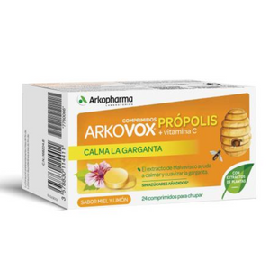 ARKOVOX 24 comp. Própolis-Vit C sabor miel-limón