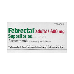 Febrectal Adultos 600mg 6 supositorios