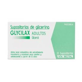 Supositorios Glicerina Glycilax Adultos 3.31g 12 Supositorios