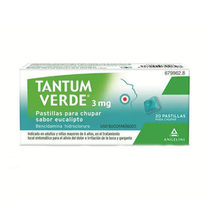 Tantum Verde 3mg 20 Pastillas Para Chupar Eucalipto
