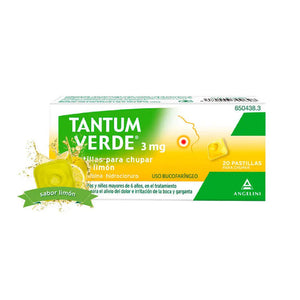Tantum Verde 3mg 20 Pastillas Para Chupar Limón