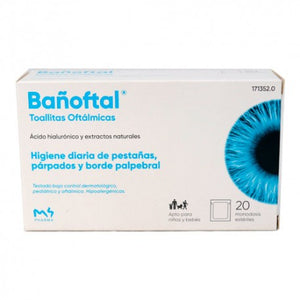 Bañoftal Toallitas Oftálmicas Oculares Estéril 20 Unidades