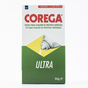 Corega Ultra Polvo Fijador Prótesis Dentales 50g