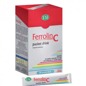 Ferrolin C Pocket Drink Sabor Limón 24 Sobres Bebibles