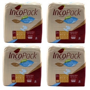 Incopack Pañal Anatómico Elástico Súper Noche M 80 uds