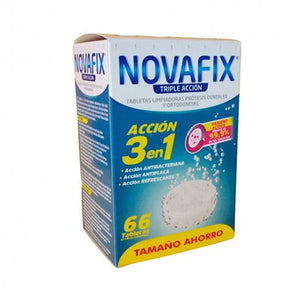 Novafix Triple Acción Tabletas Limpiadoras 66 Unidades