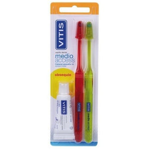 Pack Vitis Cepillo Medio Access 2 unidades + Pasta Vitis 15ml
