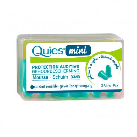 Quies Tapón Mini Espuma 3 Pares 33dB