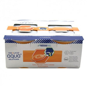 Nestle Resource Agua Gelificada Sabor Naranja 4X125 gr
