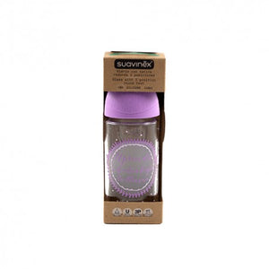 Suavinex Biberón Vidrio con Tetina Redonda 3 Posiciones 240ml